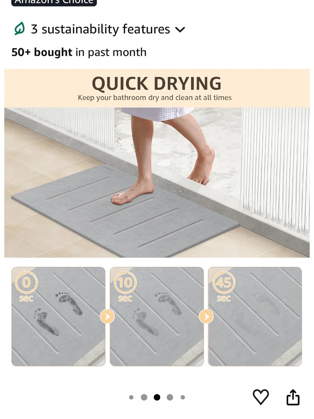 Yolife Diatomaceous Earth Stone Quick Dry Bath Mat 20x32 Pet food tray